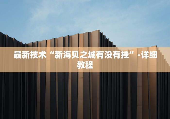 最新技术“新海贝之城有没有挂”-详细教程