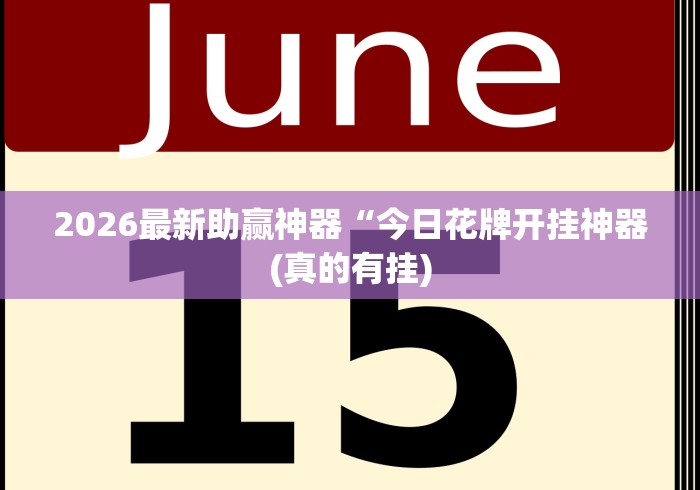 2026最新助赢神器“今日花牌开挂神器(真的有挂)