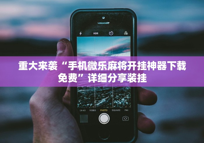 辅助神器“微乐宁夏捉麻子必赢神器”(太坑了果然有挂)