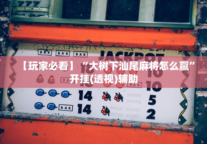 【玩家必看】“大树下汕尾麻将怎么赢”开挂(透视)辅助