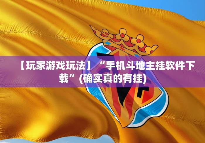 【玩家游戏玩法】“手机斗地主挂软件下载”(确实真的有挂)