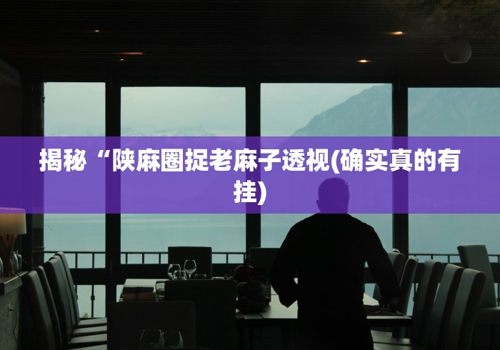 揭秘“陕麻圈捉老麻子透视(确实真的有挂)