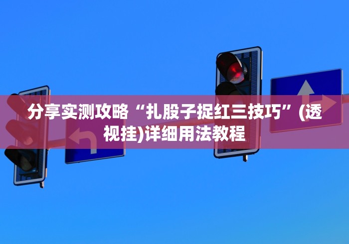 分享实测攻略“扎股子捉红三技巧”(透视挂)详细用法教程