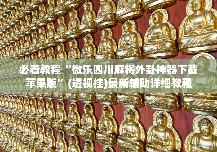 必看教程“微乐四川麻将外卦神器下载苹果版”(透视挂)最新辅助详细教程