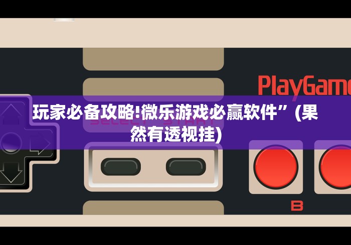 玩家必备攻略!微乐游戏必赢软件	”(果然有透视挂)