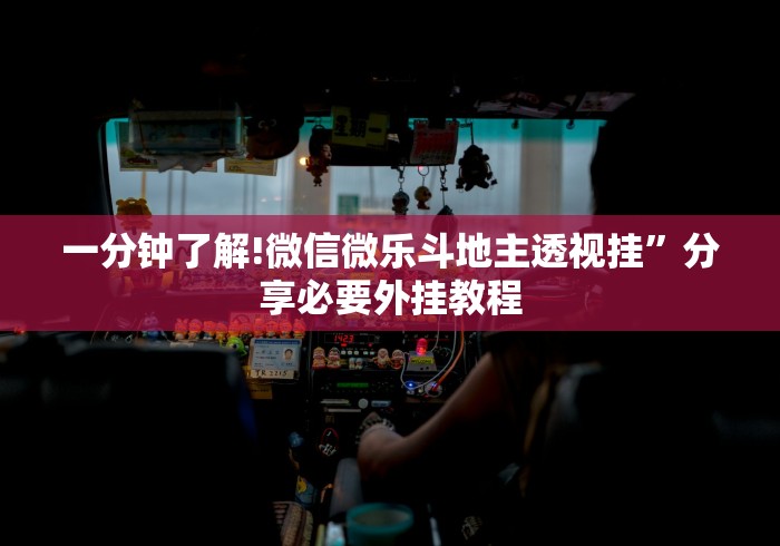 一分钟了解!微信微乐斗地主透视挂”分享必要外挂教程