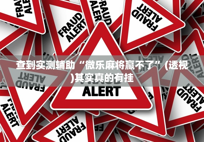 查到实测辅助“微乐麻将赢不了”(透视)其实真的有挂
