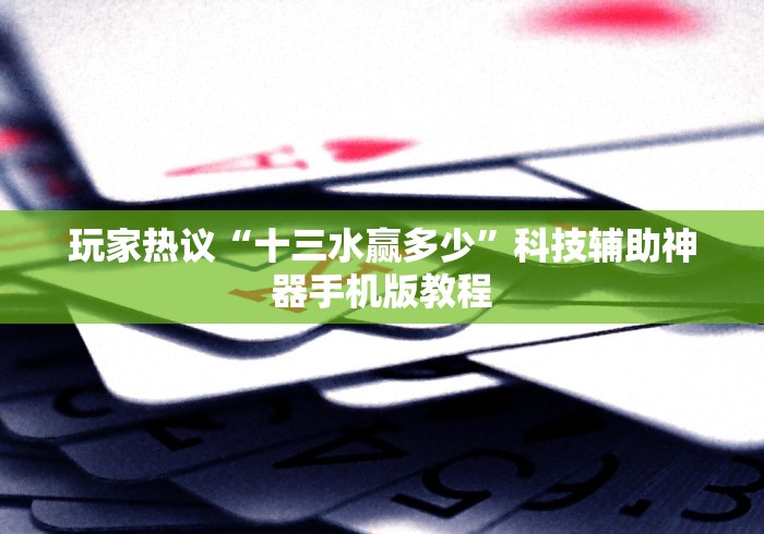 玩家热议“十三水赢多少”科技辅助神器手机版教程