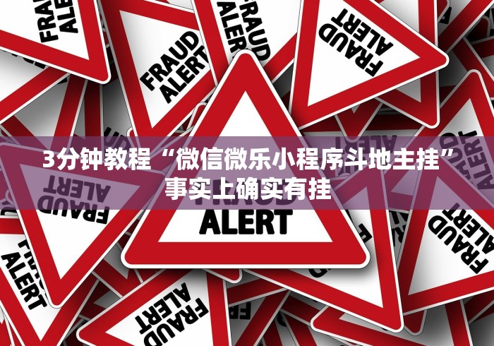 3分钟教程“微信微乐小程序斗地主挂”事实上确实有挂