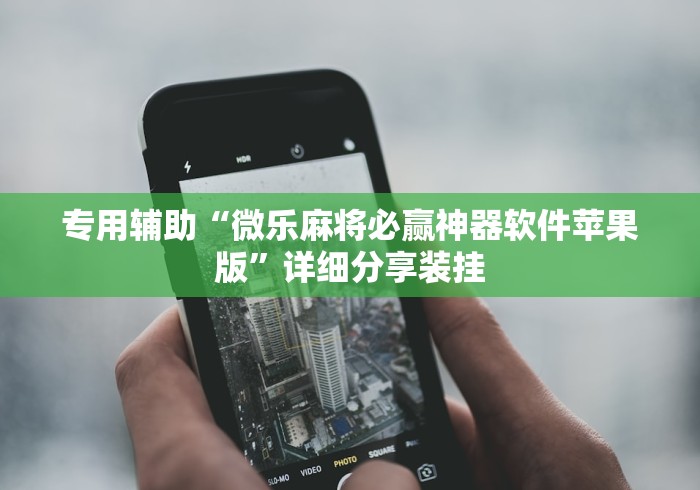 专用辅助“微乐麻将必赢神器软件苹果版	”详细分享装挂