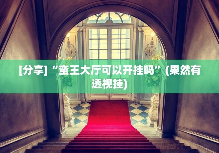[分享]“蛮王大厅可以开挂吗”(果然有透视挂)