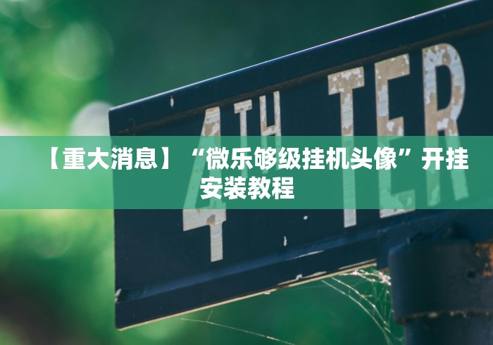 【重大消息】“微乐够级挂机头像”开挂安装教程