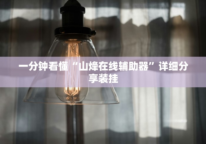 一分钟看懂“山烽在线辅助器”详细分享装挂