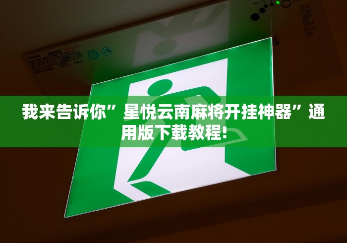 我来告诉你”星悦云南麻将开挂神器	”通用版下载教程!