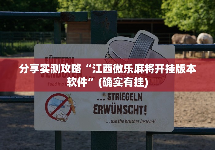 分享实测攻略“江西微乐麻将开挂版本软件	”(确实有挂)