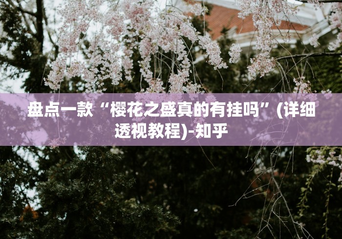 盘点一款“樱花之盛真的有挂吗”(详细透视教程)-知乎