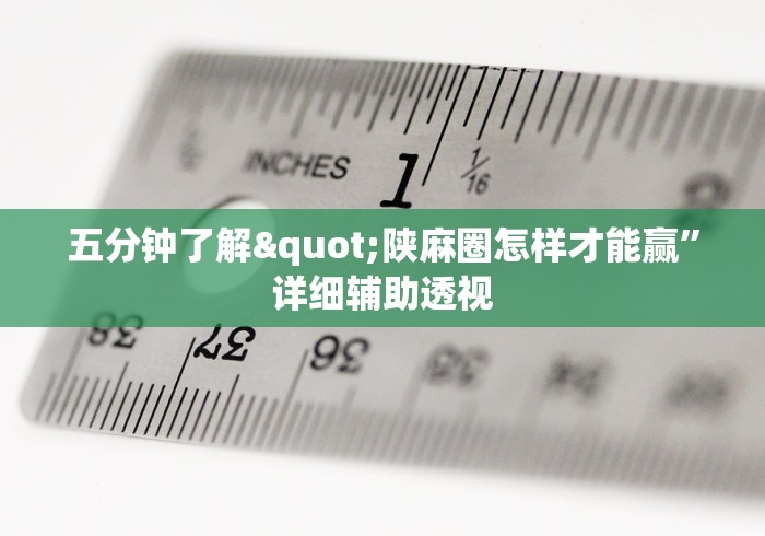 五分钟了解"陕麻圈怎样才能赢	”详细辅助透视