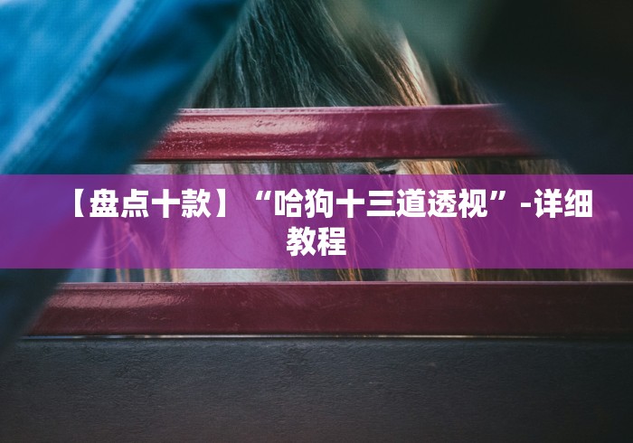 【盘点十款】“哈狗十三道透视”-详细教程