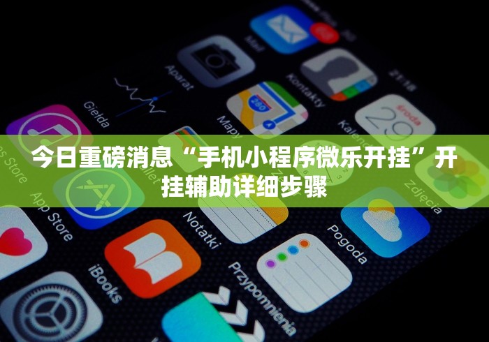 今日重磅消息“手机小程序微乐开挂	”开挂辅助详细步骤